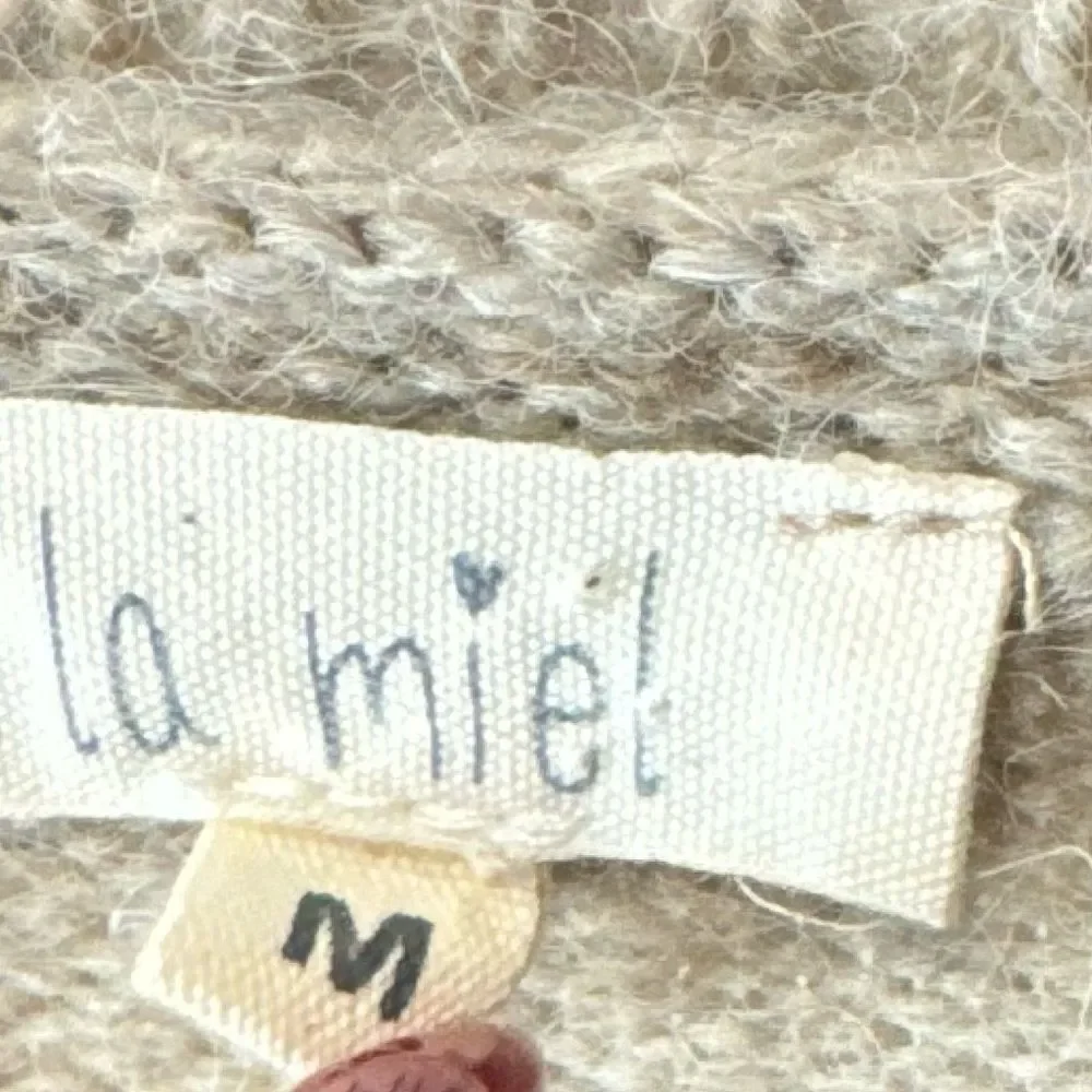 La Miel Ella Cozy Tan High Neck Sweater